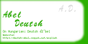 abel deutsh business card